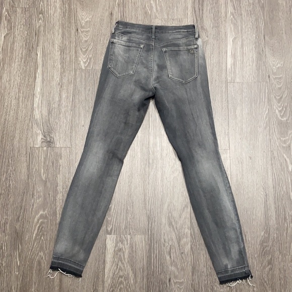 “Kiss me super skinny” Grey Distressed Jessica Simpson Denim Jeans - Picture 3 of 4